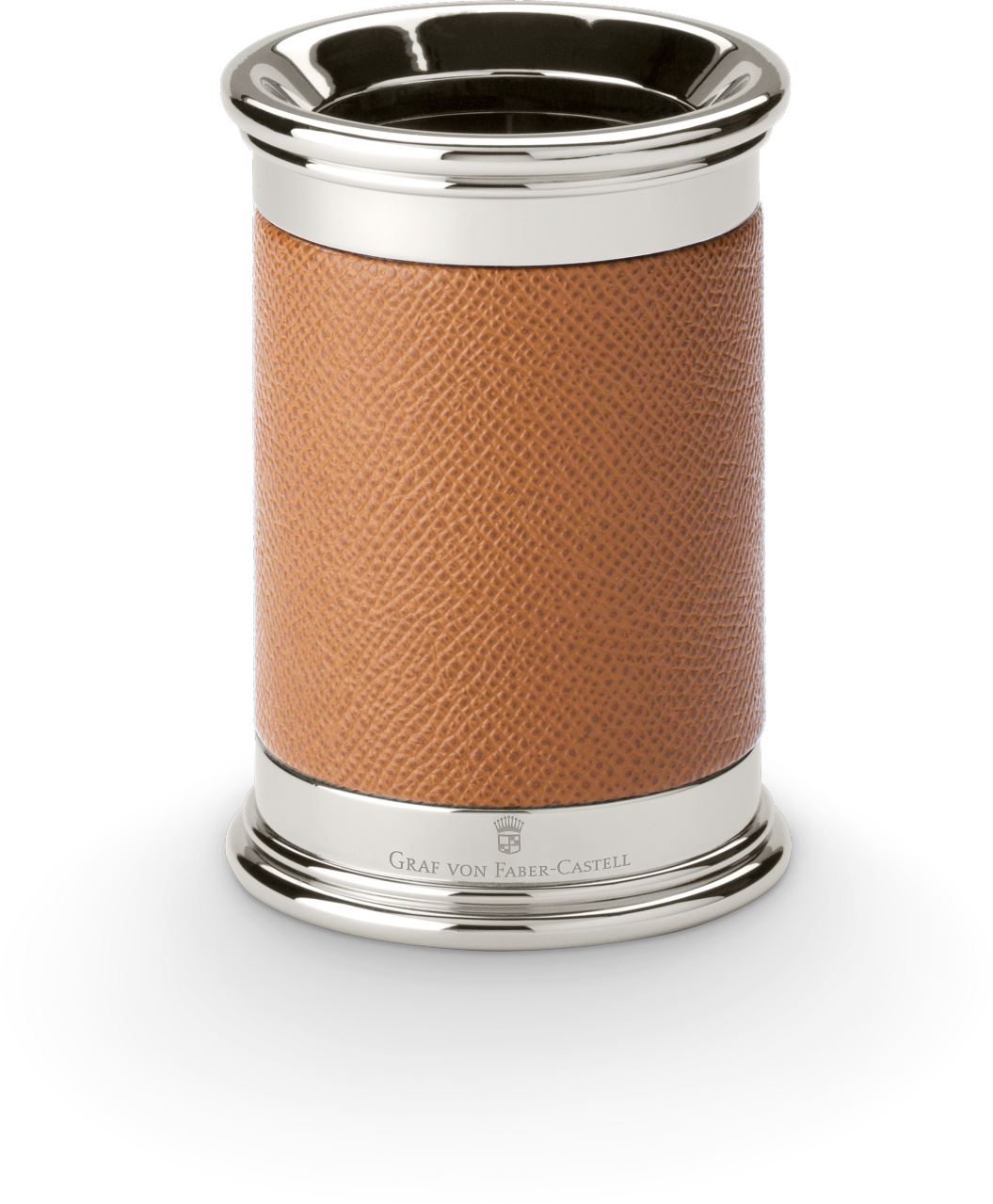 Graf-von-Faber-Castell - Pot à crayons cuir grainé, cognac