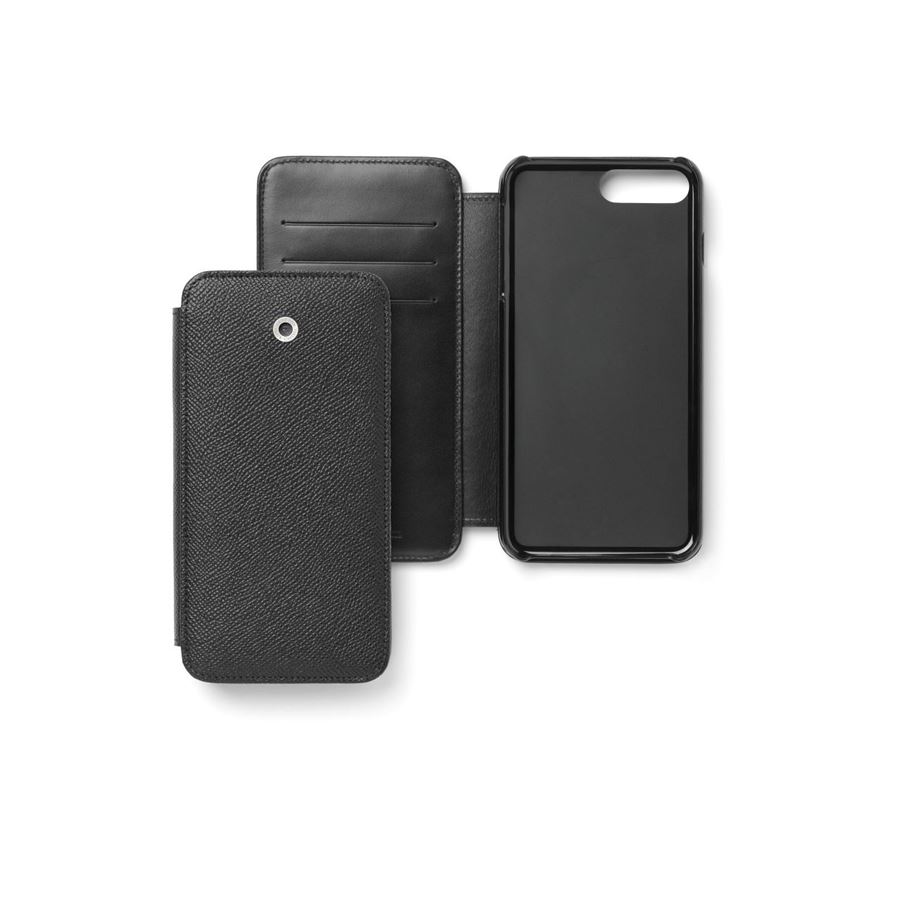 Graf-von-Faber-Castell - Custodia per smartphone iPhone 8 plus, Epsom, nera