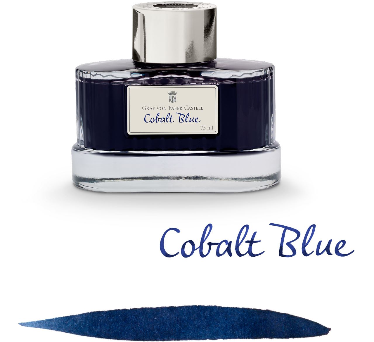 Graf-von-Faber-Castell - Boccetta di inchiostro Blu Cobalto, 75 ml