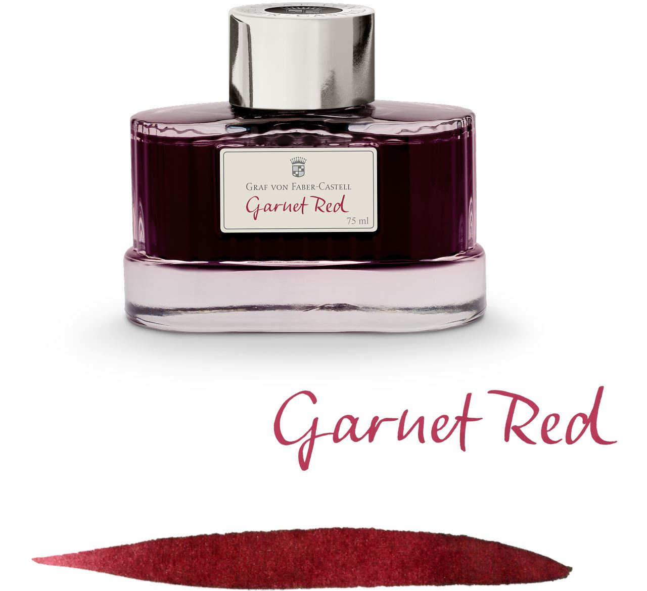 Graf-von-Faber-Castell - Boccetta di inchiostro Rosso Granata, 75 ml