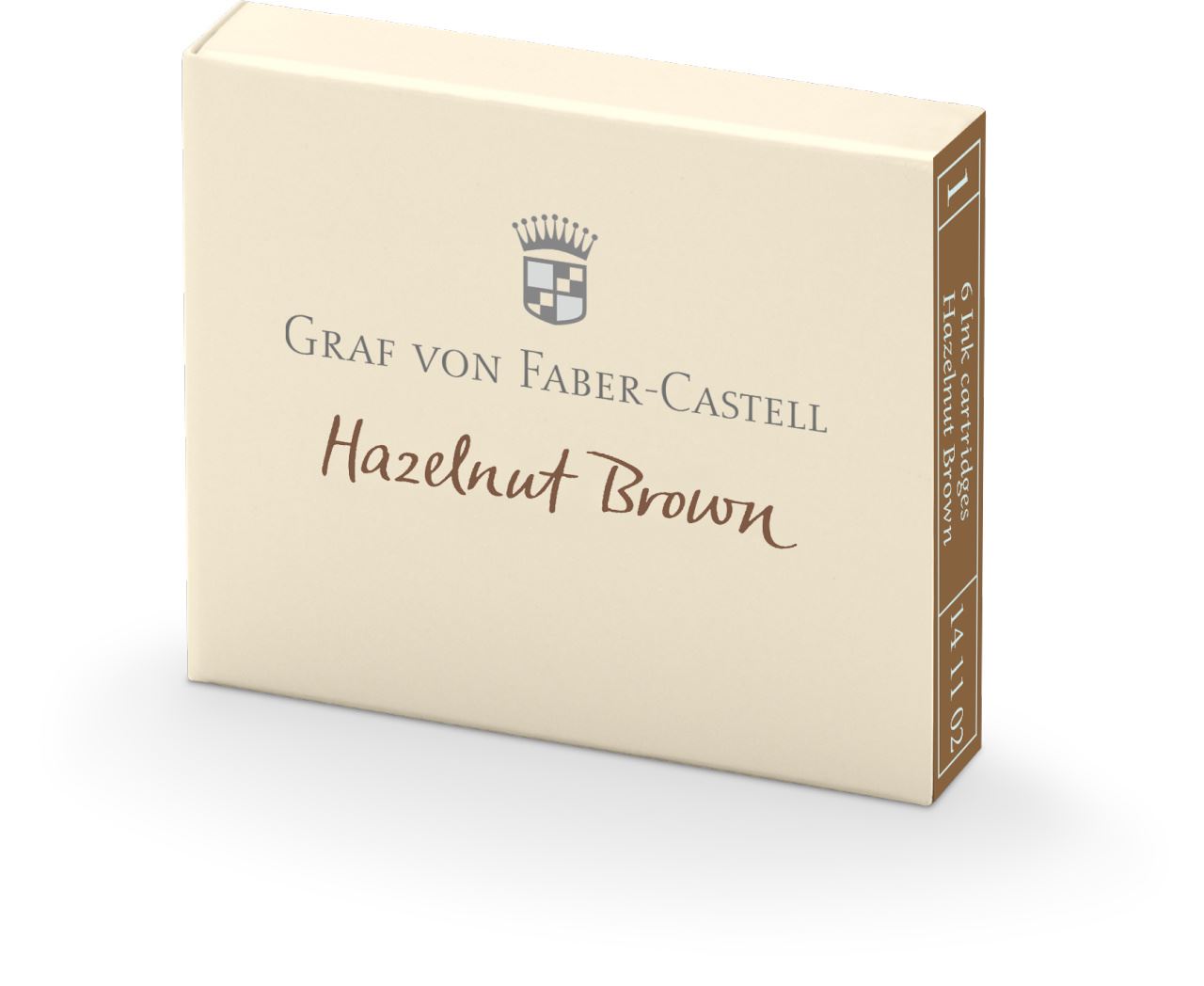 Graf-von-Faber-Castell - 6 cartucce di inchiostro, Marrone Nocciola