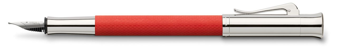 Graf-von-Faber-Castell - Penna stilografica Guilloche Rosso India M