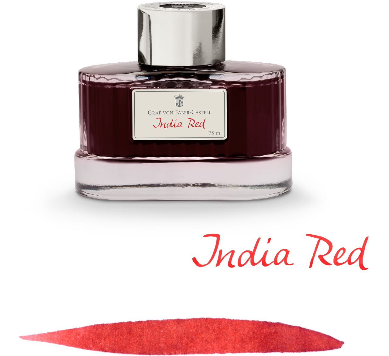 Graf-von-Faber-Castell - Boccetta di inchiostro Rosso India, 75 ml