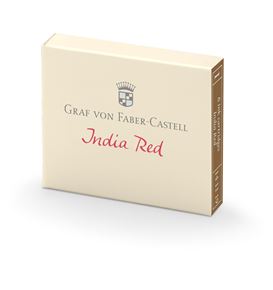 Graf-von-Faber-Castell - 6 cartucce di inchiostro, Rosso India