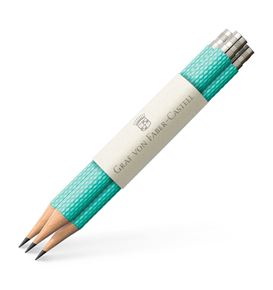 Graf-von-Faber-Castell - 3 crayons graphite de poche Guilloché, Turquoise