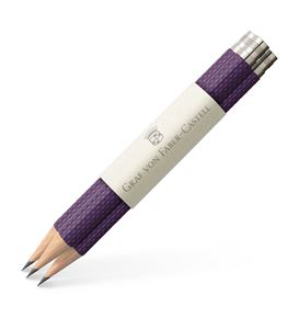 Graf-von-Faber-Castell - 3 Ersatzbleistifte  Perfekter Bleistift, Violet Blue